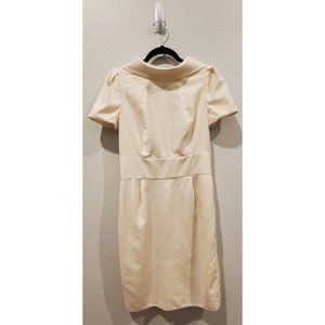 FINE FEATHERS Ivory Midi Vintage Style Dress